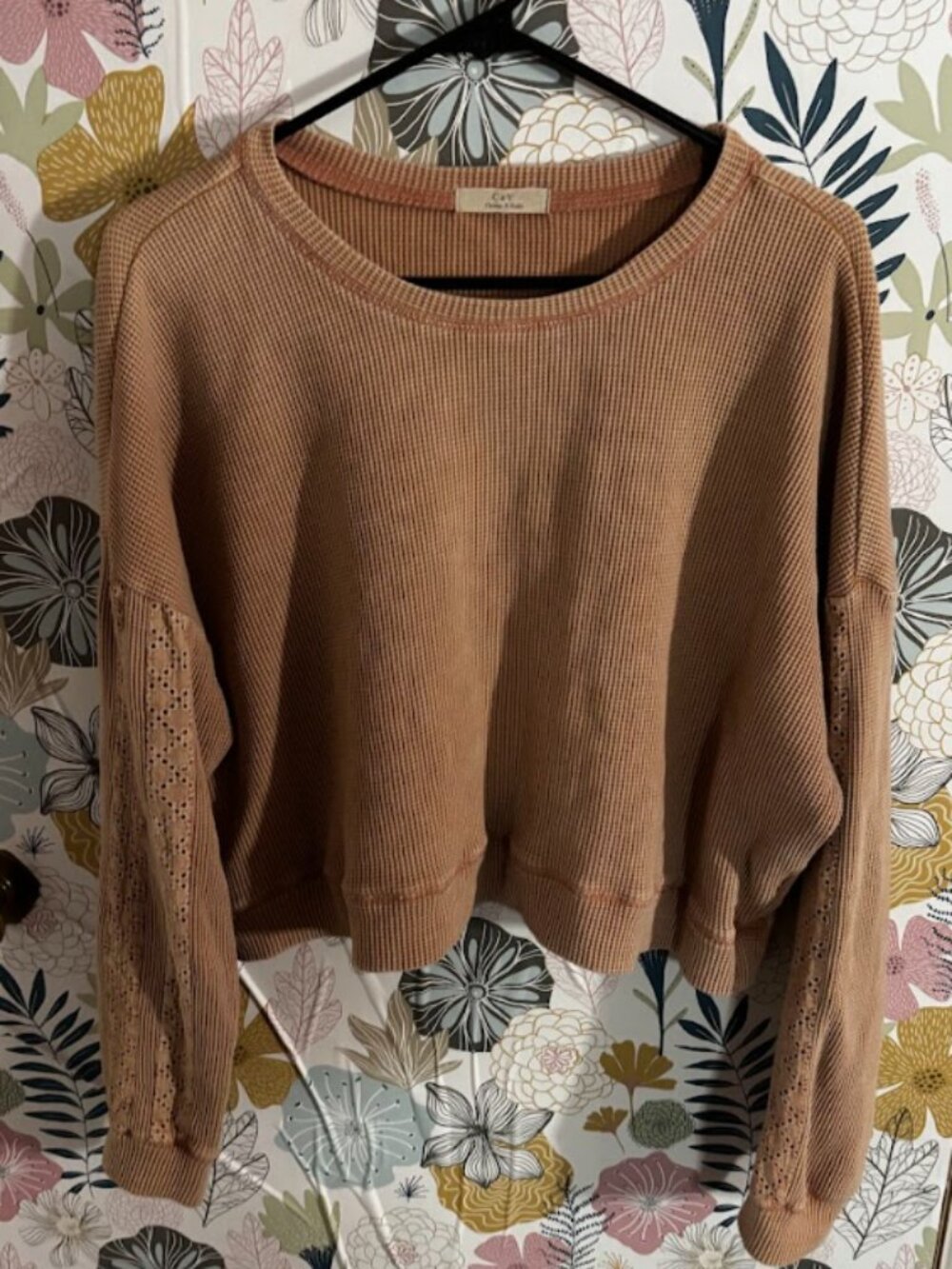 Bundle of 2 Waffle Thermal Crop Long Sleeve Shirt